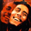 Bob Marley. Acrylic and resin on canvas. 45x45cm. Andrew Pearson 2011