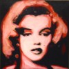 (pink) Marilyn. Acrylic snd resin on canvas. 45x45cm. Andrew Pearson 2011