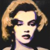 (Mauve) Marilyn. Acrylic snd resin on canvas. 45x45cm. Andrew Pearson 2011